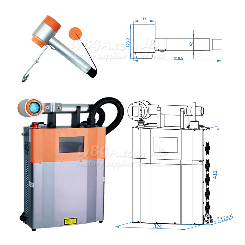 LY-LCG100A 100W Macchina per l - Industrial Laser Removal recensione e prezzo